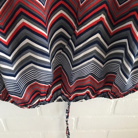 Banana Republic Tank top Herringbone Open back Navy/Red/Gray/White Size S - Picture 4 of 9